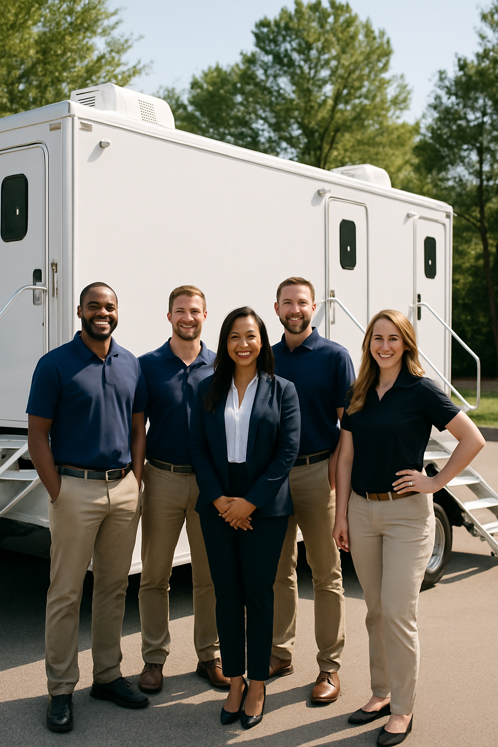 North Carolina Restroom Trailers field and office team supporting statewide restroom trailer rentals